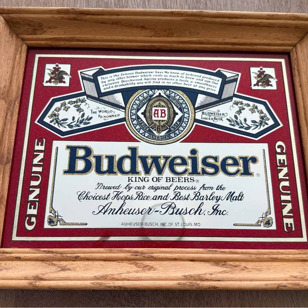 Budweiser Vintage mirror sign